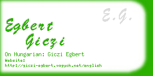 egbert giczi business card